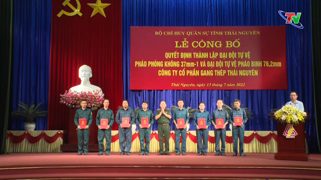 Thái Nguyên: thành lập 3 Đại đội tự vệ phòng không và pháo binh