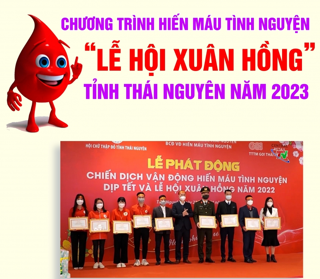 [Infographic] Chương trình hiến máu tình nguyện “Lễ hội Xuân hồng” tỉnh Thái Nguyên năm 2023