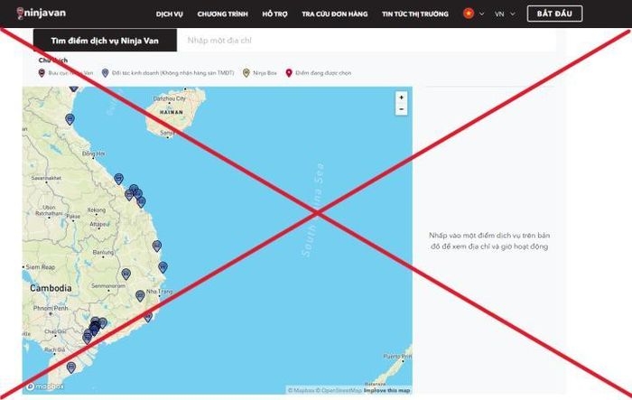 Hãng vận chuyển Ninja Van gỡ bản đồ sai chủ quyền biển đảo Việt Nam