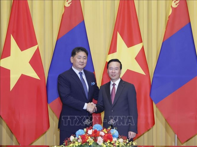 Chủ tịch nước Võ Văn Thưởng hội đàm với Tổng thống Mông Cổ