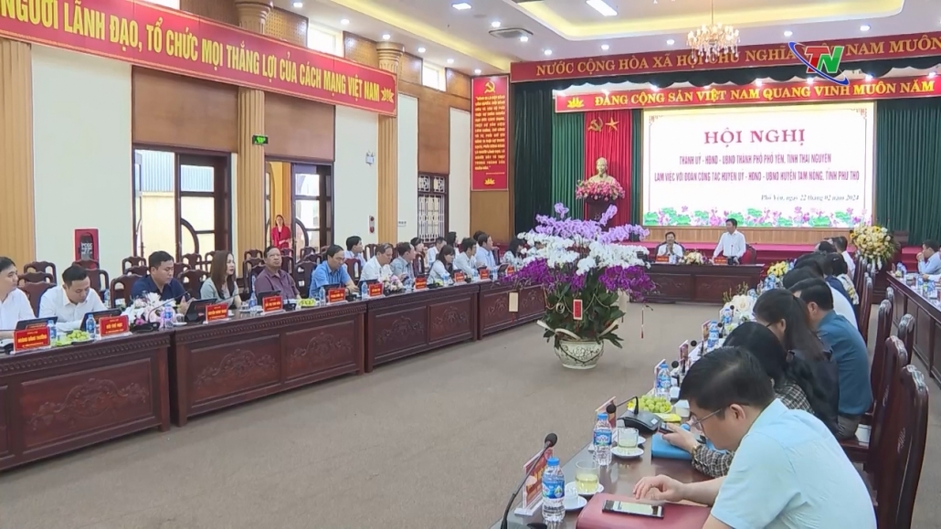 Thành phố Phổ Yên làm việc với đoàn công tác của huyện Tam Nông, tỉnh Phú Thọ