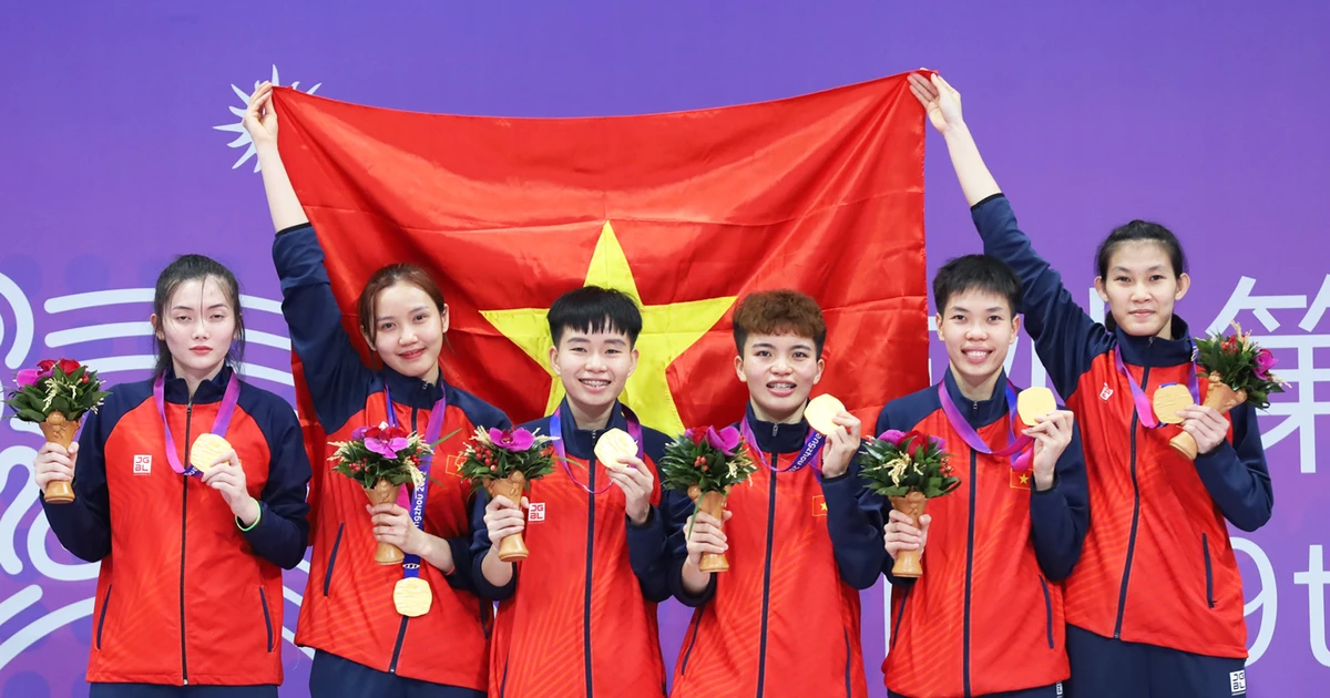 ASIAD 19: Cầu mây nữ giành Huy chương Vàng thứ 2 cho Việt Nam