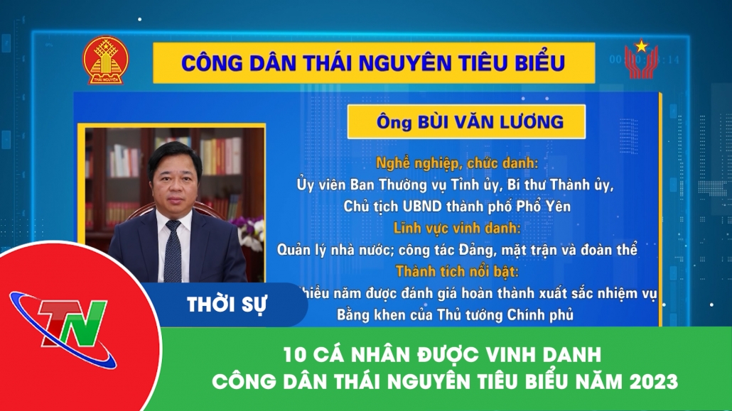 10 cá nhân được vinh danh: Công dân Thái Nguyên tiêu biểu năm 2023